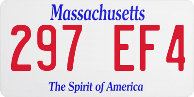 MA license plate 297EF4