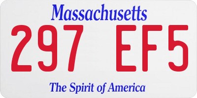 MA license plate 297EF5
