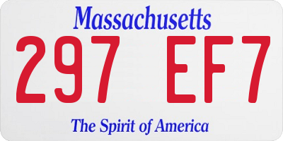 MA license plate 297EF7