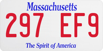 MA license plate 297EF9