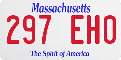 MA license plate 297EH0
