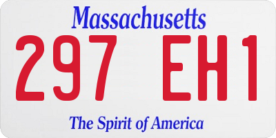 MA license plate 297EH1