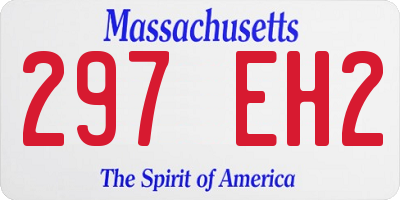 MA license plate 297EH2