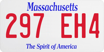 MA license plate 297EH4
