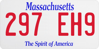MA license plate 297EH9