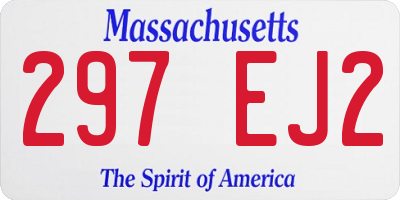 MA license plate 297EJ2