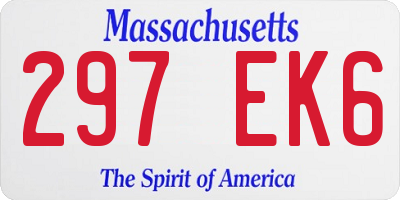 MA license plate 297EK6