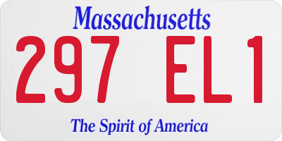 MA license plate 297EL1