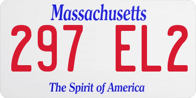 MA license plate 297EL2