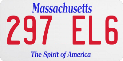 MA license plate 297EL6