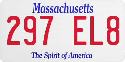 MA license plate 297EL8