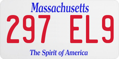 MA license plate 297EL9