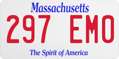 MA license plate 297EM0