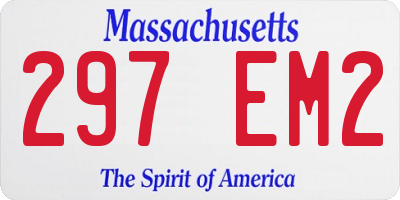 MA license plate 297EM2