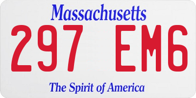 MA license plate 297EM6