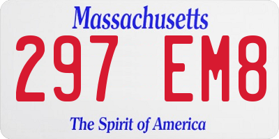 MA license plate 297EM8