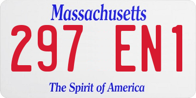 MA license plate 297EN1