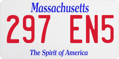 MA license plate 297EN5