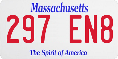 MA license plate 297EN8