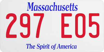 MA license plate 297EO5
