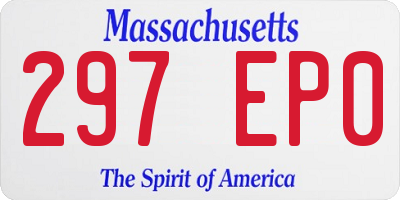 MA license plate 297EP0