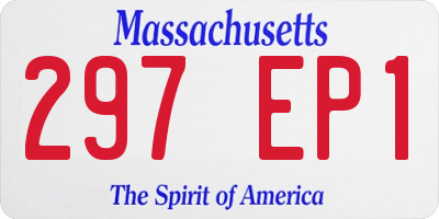 MA license plate 297EP1