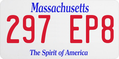 MA license plate 297EP8