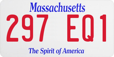 MA license plate 297EQ1