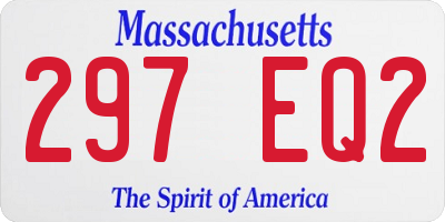 MA license plate 297EQ2