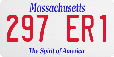 MA license plate 297ER1