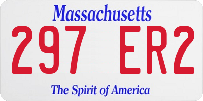 MA license plate 297ER2