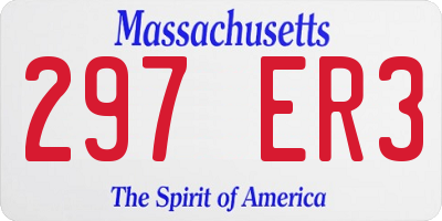 MA license plate 297ER3