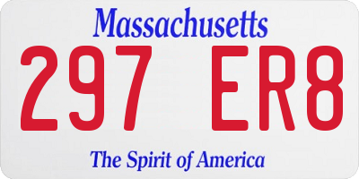 MA license plate 297ER8
