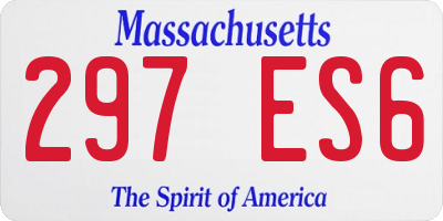 MA license plate 297ES6