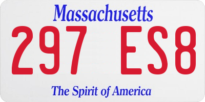 MA license plate 297ES8