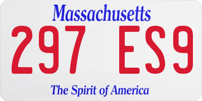 MA license plate 297ES9