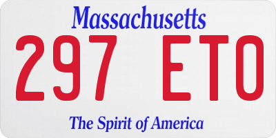 MA license plate 297ET0