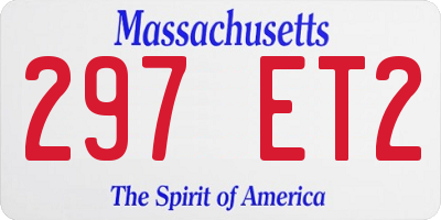 MA license plate 297ET2