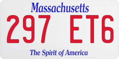 MA license plate 297ET6