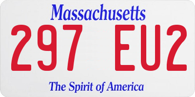 MA license plate 297EU2