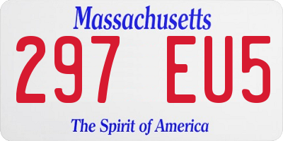 MA license plate 297EU5