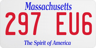 MA license plate 297EU6