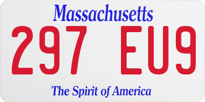 MA license plate 297EU9