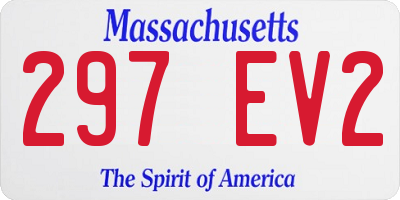 MA license plate 297EV2