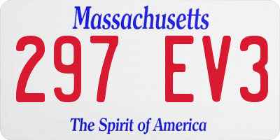 MA license plate 297EV3