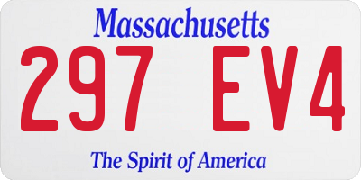 MA license plate 297EV4