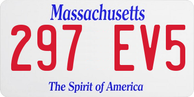 MA license plate 297EV5