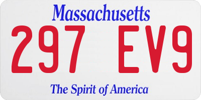 MA license plate 297EV9