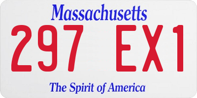 MA license plate 297EX1