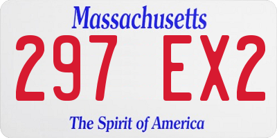 MA license plate 297EX2